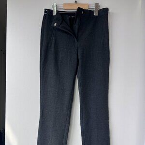 High-waisted, stretchy dress pants/trousers